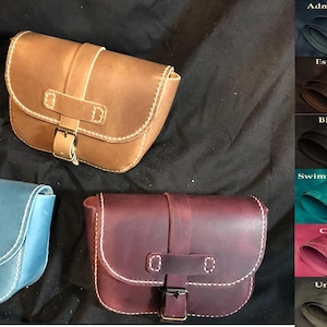 Genuine Leather Hand Stitched Handmade Pick Your Color Belt Bag Leather Hip Bag Waist Bag Festival Belt Bag