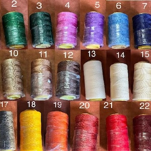 240 Meters 1mm 150D Flat Leather Waxed Large Role Thread Cord for DIY Handicraft Hand Stitching Thread pick your color