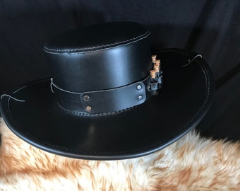 Genuine Leather Handmade Hand Stitched Plague doctor Hat Custom Fashion Steampunk Headware Accessoires Hoeden & petten Nette hoeden Bolhoeden 