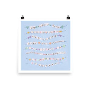 You’re On Your Own Kid Full Verse Art print - YOYOK - Blue  | Gift for Swifties, Birthday Gift for Swifties
