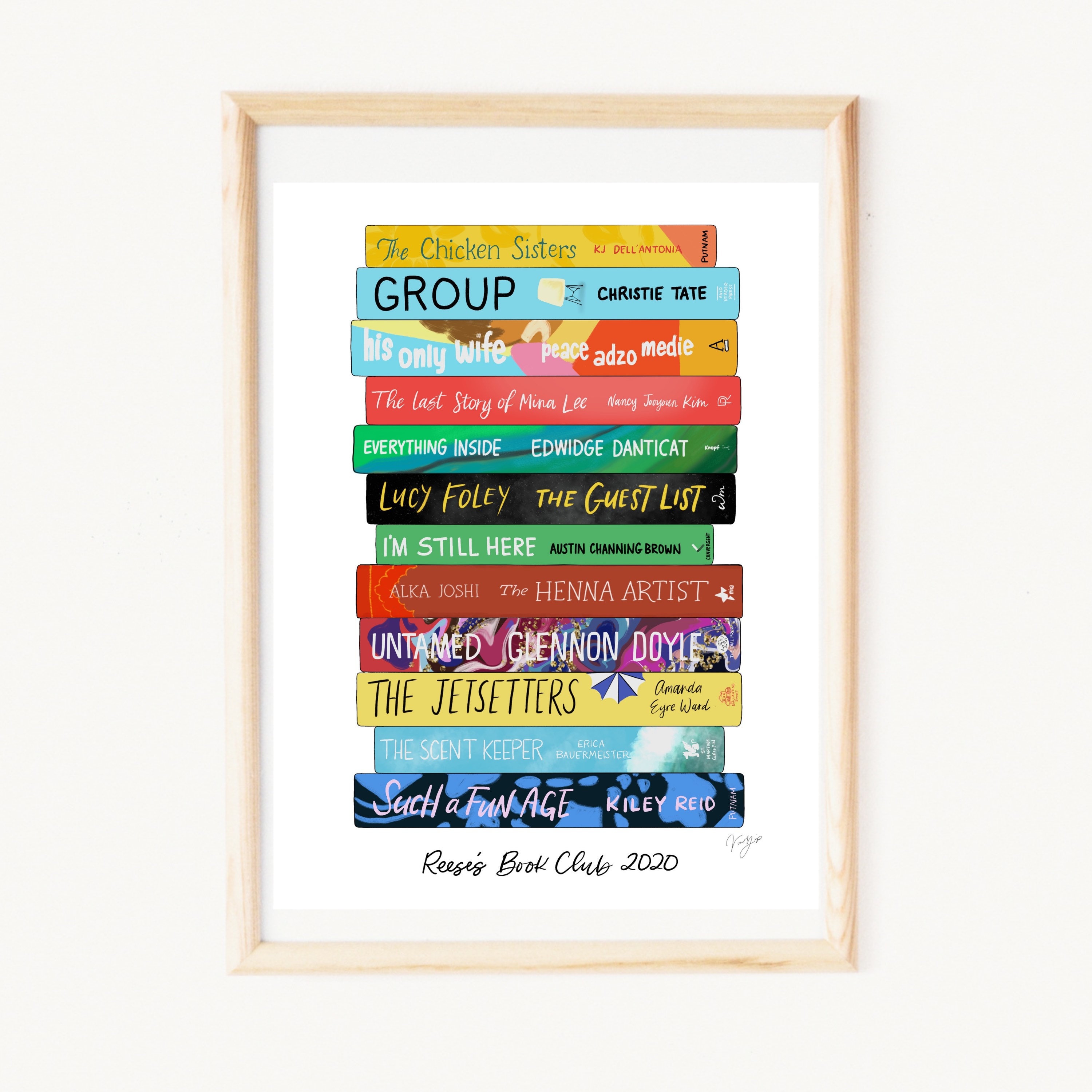 Bookish Prints Reese's Book Club 2020 Book Club Gifts - Etsy
