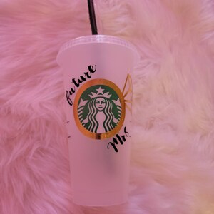 Starbucks Personalized Customized Future Mrs Gold Ring cold cup
