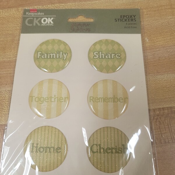 Creating Keepsakes Saying Circle Epoxy Stickers