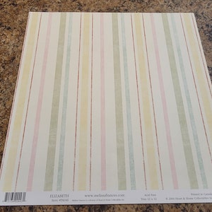 Melissa Frances 12 x 12 Sheet Scrapbook Paper Elizabeth