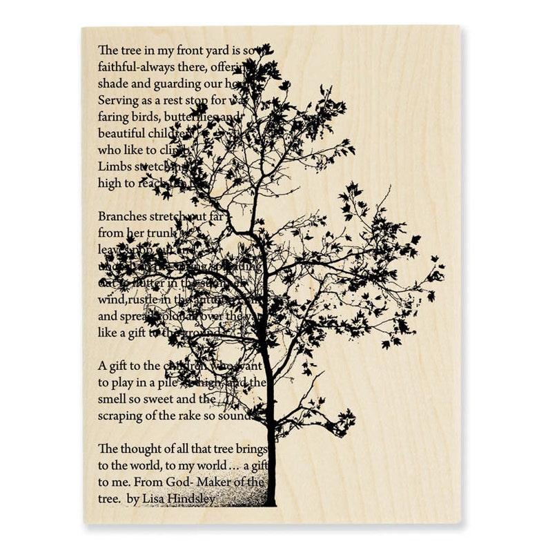 Stampendous Tree Poem Rubber Stamp