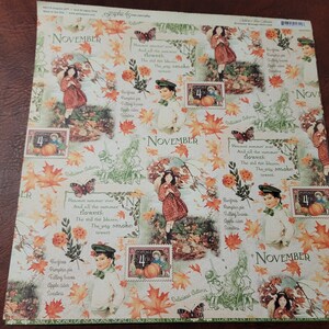 Graphic 45 12 x 12 Children&#39;s Hour Paper Collection November Montage