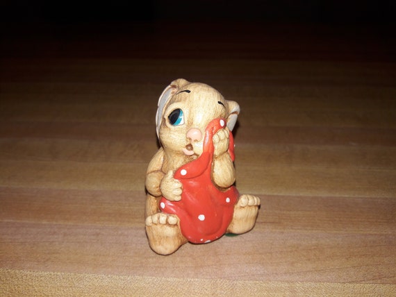 Stoneware Woodlander Wendy Rabbit Figurine | Etsy