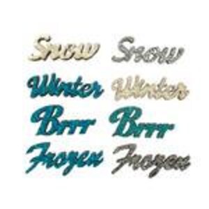 Buttons Galore Sparkling Sentiments Winter Words Embellishments