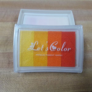 Let's Color Mini Premium Pigment Ink Pad Rainbow Shades of Yellow
