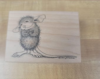 Stampa Rosa House Mouse Mudpie Wonders Wood Mounted Rubber Stamp