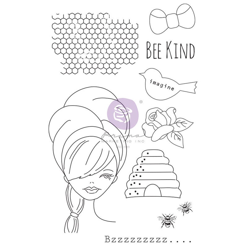 Julie Nutting Doll Rubber Stamp Set Miss Bea