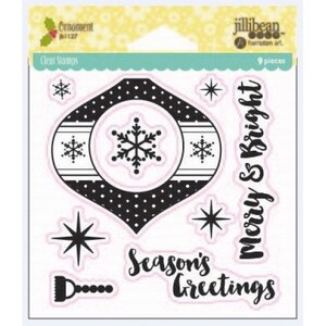 Hampton Art Jillibean Soup Christmas Ornament Rubber Stamp Set