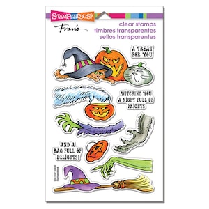 Stampendous Frightful Gifts Clear Rubber Stamp Set