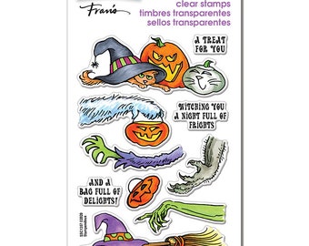 Stampendous Frightful Gifts Clear Rubber Stamp Set