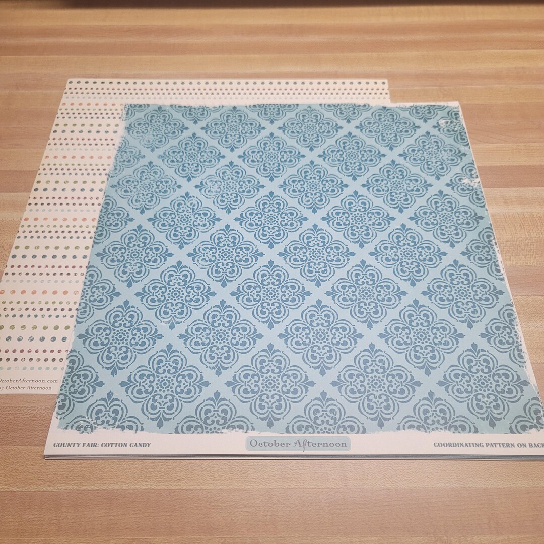County Fair Paper October Afternoon 12 X 12 County Fair Paper Collection Cotton Candy - Etsy