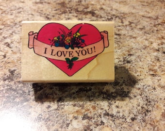 Inkadinkado Love Heart Rubber Stamp