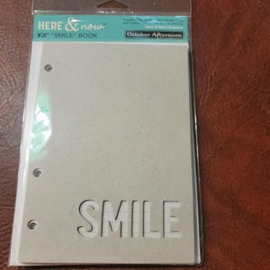 October Afternoon Smile Chipboard Scrapbook Album / Junk Journal