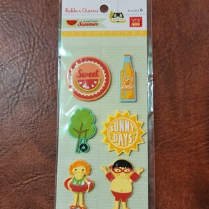 Pink Paislee Hometown Summer Paper Collection Rubber Charms