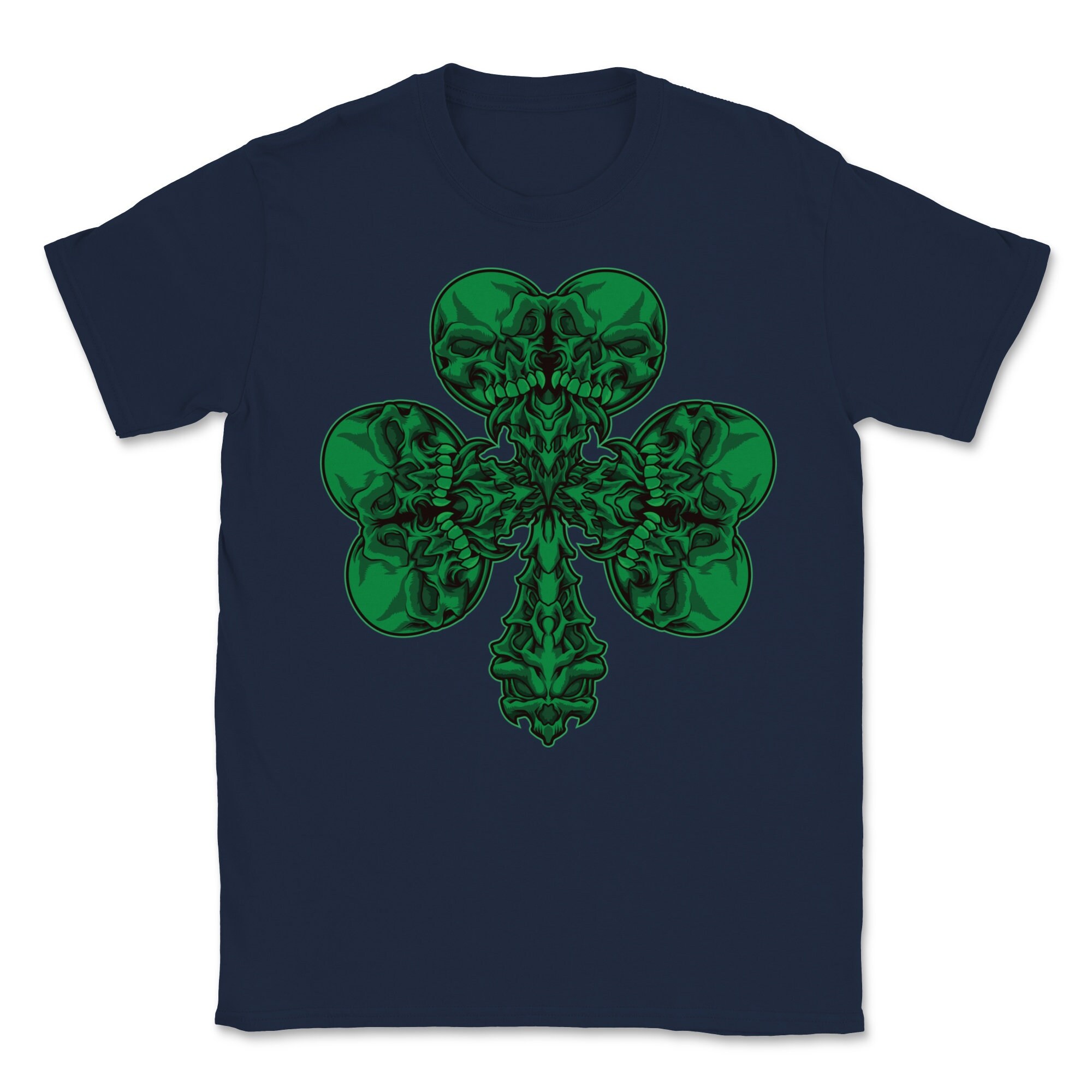 Cloverleaf Full Of Skulls Lucky To Death Unisex T-Shirt | Etsy