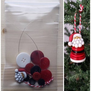 Kids Button Santa Make-Your-Own Ornament Kits