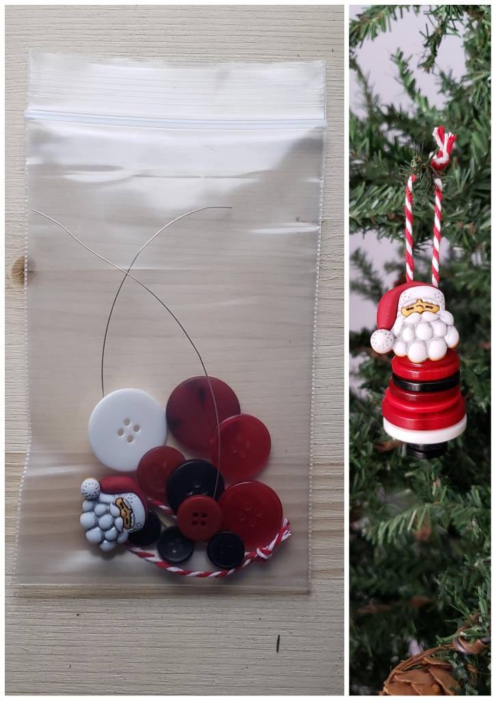 Easy Christmas Crafts: #8 Button Ornaments - Speech Room Style
