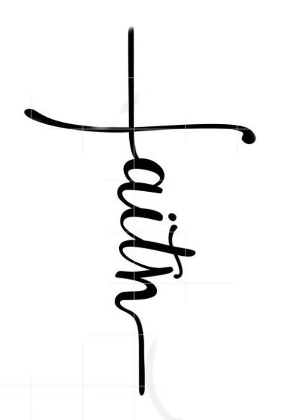 Christian Religious Faith Cross Iron On Vinyl Decal for Etsy