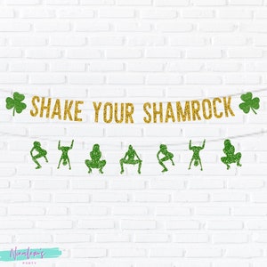 St Patricks Day Decor, Shake Your Shamrock Banner, St Patricks Day Banner, St Patricks Day Party, St Pattys Day, St Patricks Day Sign