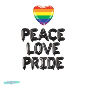 Pride Banner Sign, Peace Love Pride Balloon Banner, Gay Parade Pride Month Balloon Banner, Gay Pride Decorations, Gay Pride Party
