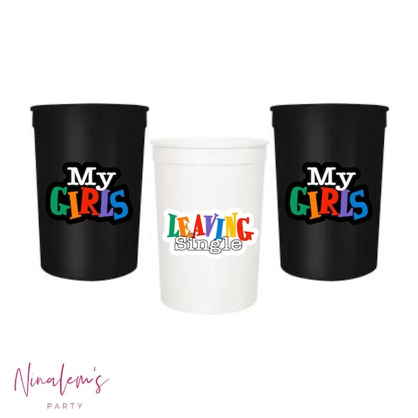 Bachelorette Party Decorations, Living Single Bachelorette, Leaving Single Bachelorette Stadium Cups, Bach to the 90s, 90s Bachelorette,