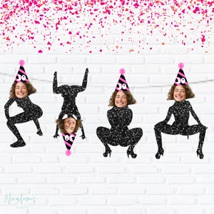 Birthday Party Decorations, Birthday Twerk Face Banner,  Custom Birthday Photo Face Banner,  Personalized Birthday Banner Any Age, 30th