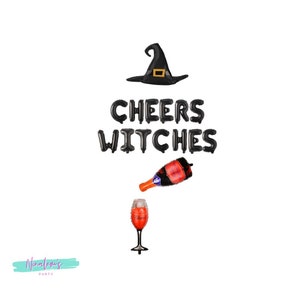 Halloween Bachelorette Decorations, Cheers Witches Sign, Halloween Party, Halloween Bachelorette Balloon Banner, Halloween Hen Party,