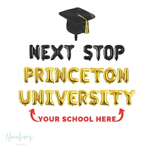 Graduation Decorations, Next Stop Custom University Graduation Balloon Banner, Graduation Balloons, College Graduation, Graduation Party