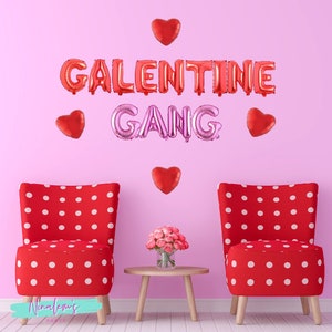 Valentine's Day Decorations, Galentine Gang Balloon Banner, Valentines Day Decorations, Valentines Day Balloons, Anti Valentines Day Decor