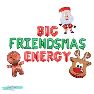 Friendsmas Decorations, Big Friendsmas Energy Balloon Banner, Christmas Decor, Christmas Balloons, Christmas Party, Friendsmas Party
