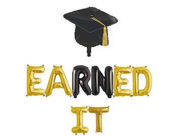 Nurse banner, Earned It Balloon Banner, Nurse Graduation Party Decorations, Registered Nurse grad banner, RD Graduation, Nursing school grad