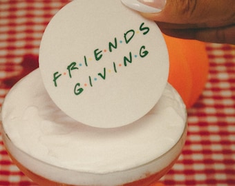 Friendsgiving Party Decorations, Friendsgiving Cocktail Drink Topper, Friendsgiving Edible Drink Topper, Friendsgiving Favors
