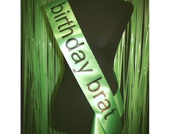 21st Birthday Decorations, Brat Decorations, Birthday Brat Sash, Birthday Sash,Brat Summer Merch, 21st Birthday Decorations