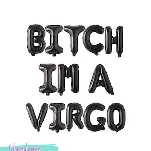 21st Birthday Decorations, Bitch Im A Virgo Balloon Banner, Birthday Banner, Birthday Party Decorations, Birthday Decor, 25th, 30th, 18th,