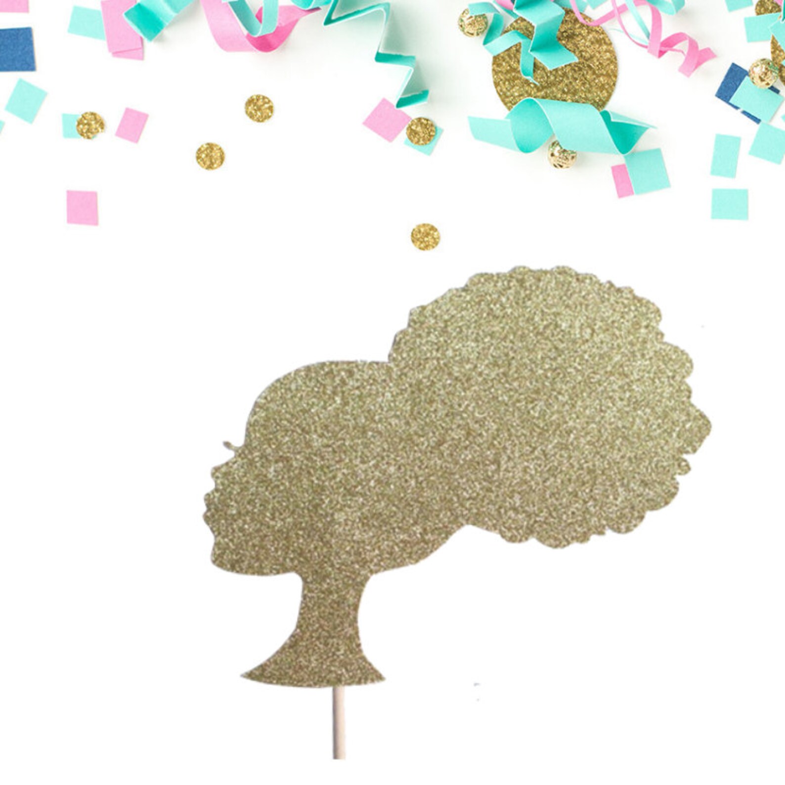 Afro Cake Topper Natural Hair Cake Topper Melanin Poppin Etsy