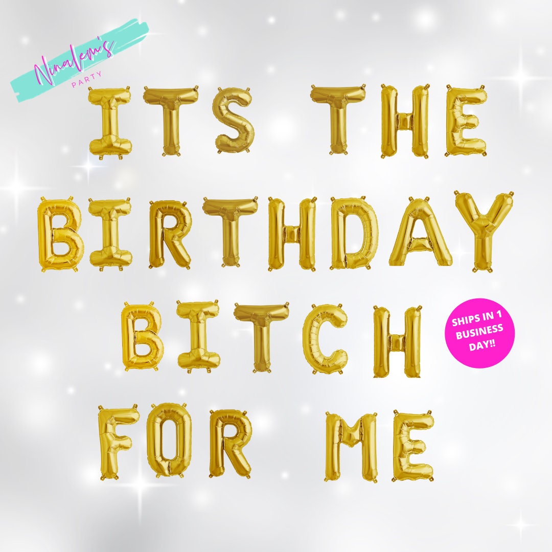 "One Time For The Birthday" Gold Glitter Banner - Funny Party Decoration For 21st, 25th, 30th Birthdays