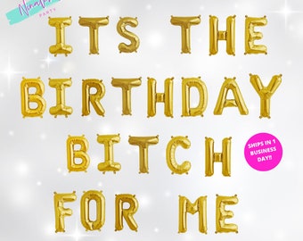 21st Birthday Decorations,  Birthday Bitch Balloon Banner, Birthday Banner, Birthday Party, WAP Banner, Birthday Decor, 25th, 30th, 18th,