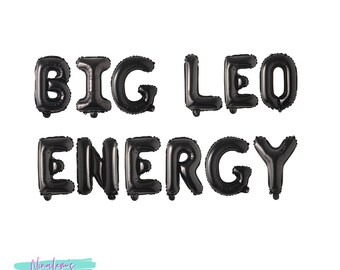 21st Birthday Decorations, Big Leo Energy Balloon Banner, Birthday Banner, Birthday Party Decorations, Birthday Decor, 25th, 30th, 18th,