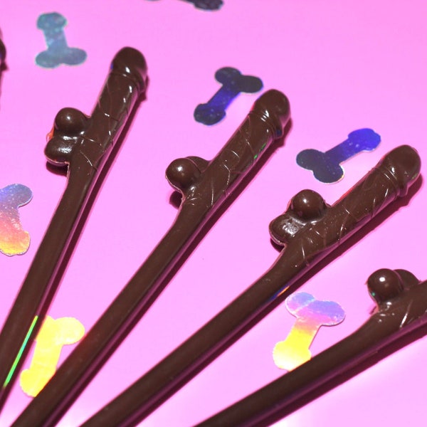 Bachelorette Party Decorations, Penis Straws, Dick Straws, Brown Penis Straws, Bachelorette Favor, Hen Party Favors, Same Penis Forever