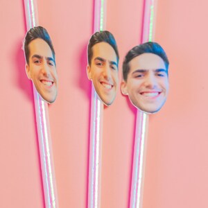 Bachelorette Party Decorations, Groom Face Straws, Bachelorette Party Favors, Funny Bachelorette Party, Hen Party Decor, TWELVE 12 straws bild 4