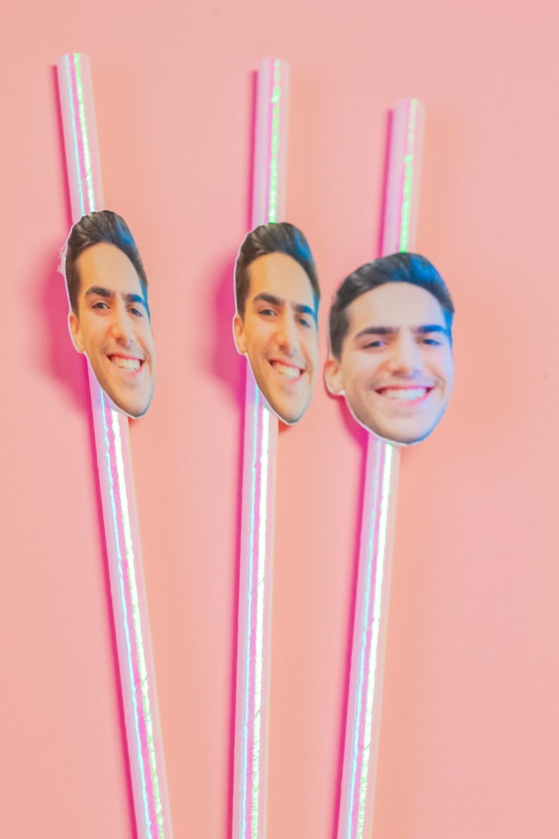 Bachelorette Party Decorations, Groom Face Straws, Bachelorette Party Favors, Funny Bachelorette Party, Hen Party Decor, TWELVE 12 straws bild 4