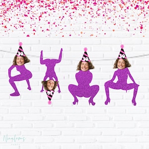 Birthday Party Decorations, Birthday Twerk Face Banner,  Custom Birthday Photo Face Banner,  Personalized Birthday Banner Any Age, 21st