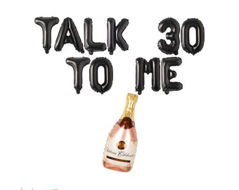 30th Birthday Decorations, Talk 30 To Me Balloon Banner, Thirtieth Birthday Decor, Dirty 30, Turning 30, 30 balloons, Dirty Thirty,