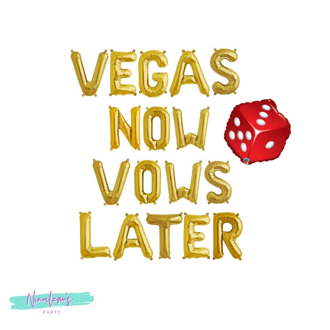 Vegas Bachelorette Party Balloons Vegas Now Vows Later Nash Etsy 日本