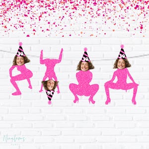 Birthday Party Decorations, Birthday Twerk Face Banner,  Custom Birthday Photo Face Banner,  Personalized Birthday Banner Any Age, 21st