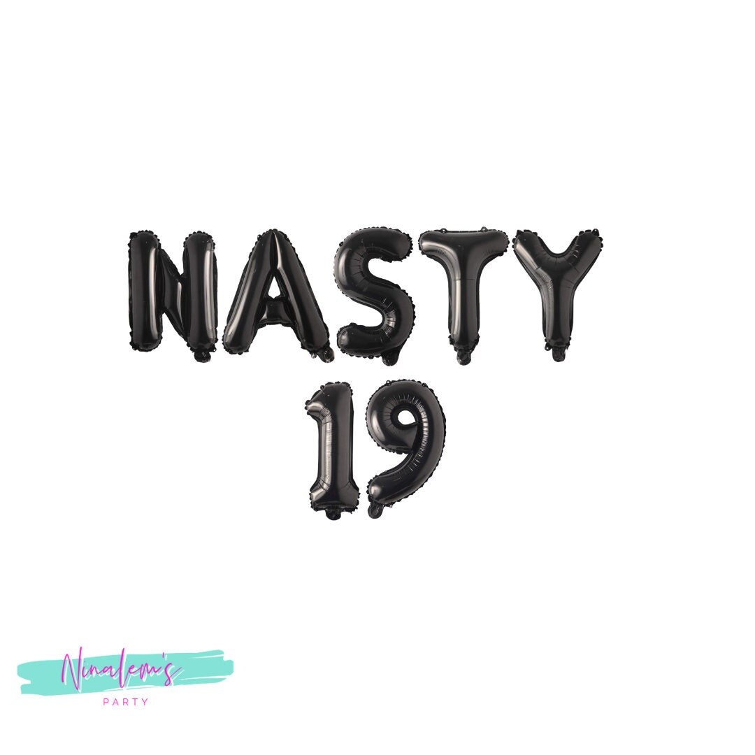 thumbnail image 2 of 19th Birthday Cake Topper Nasty 19 Cake Topper, Cheers To ITL1 19 Years Birthday Cake Decor Happy 19th Birthday Party Decorations Funny Nineteen Bday Decoration Black Glitter 19th Birthday Decorations 2 of 13